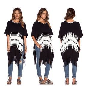 White Label Frida Traveler Fringe Sweater/ Poncho